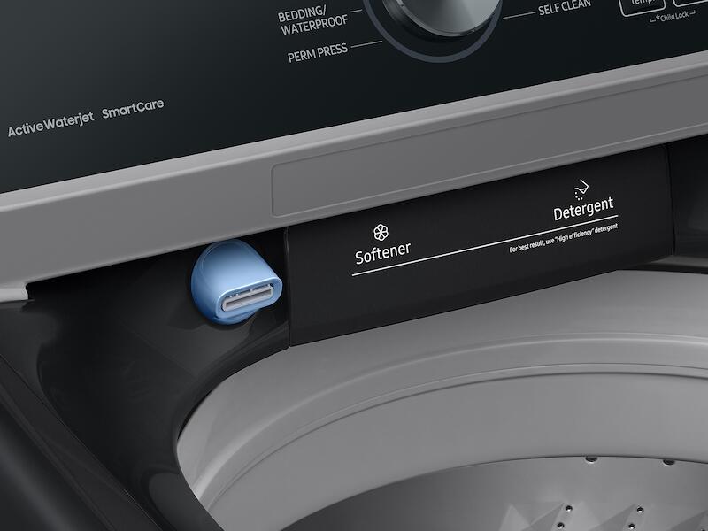 Samsung WA44A3405AV 4.4 Cu. Ft. Top Load Washer With Activewave™ Agitator And Active Waterjet In Brushed Black