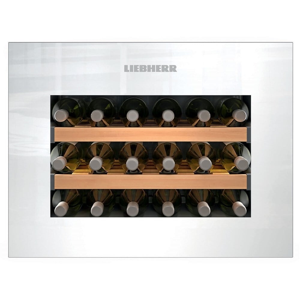 Liebherr HWGW1803 Integrated Wine Cabinet 18 Bottle Single Zone White Pull Down Door