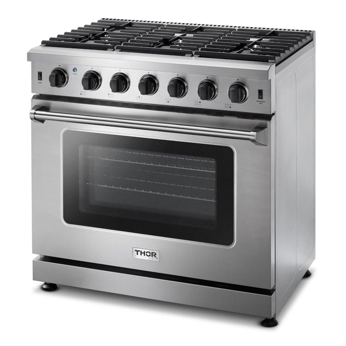 Thor Kitchen LRG3601ULP 36 Inch Gas Range In Stainless Steel - Liquid Propane
