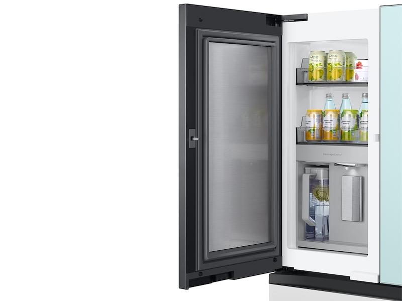 Samsung RF23BB86004M Bespoke 4-Door French Door Refrigerator (23 Cu. Ft.) With Beverage Center&#8482; In Morning Blue Glass Top Panels And White Glass Middle And Bottom Panels