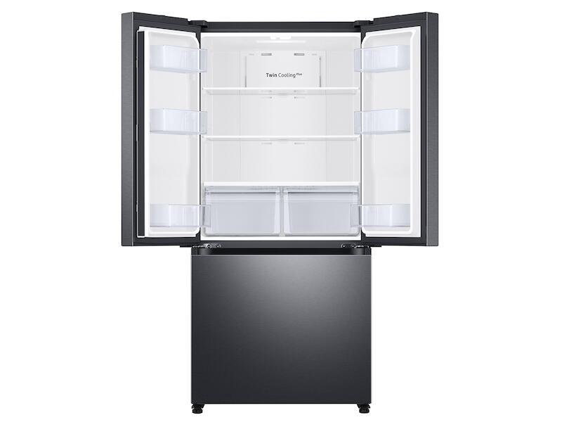 Samsung RF18A5101SG 18 Cu. Ft. Smart Counter Depth 3-Door French Door Refrigerator In Black Stainless Steel