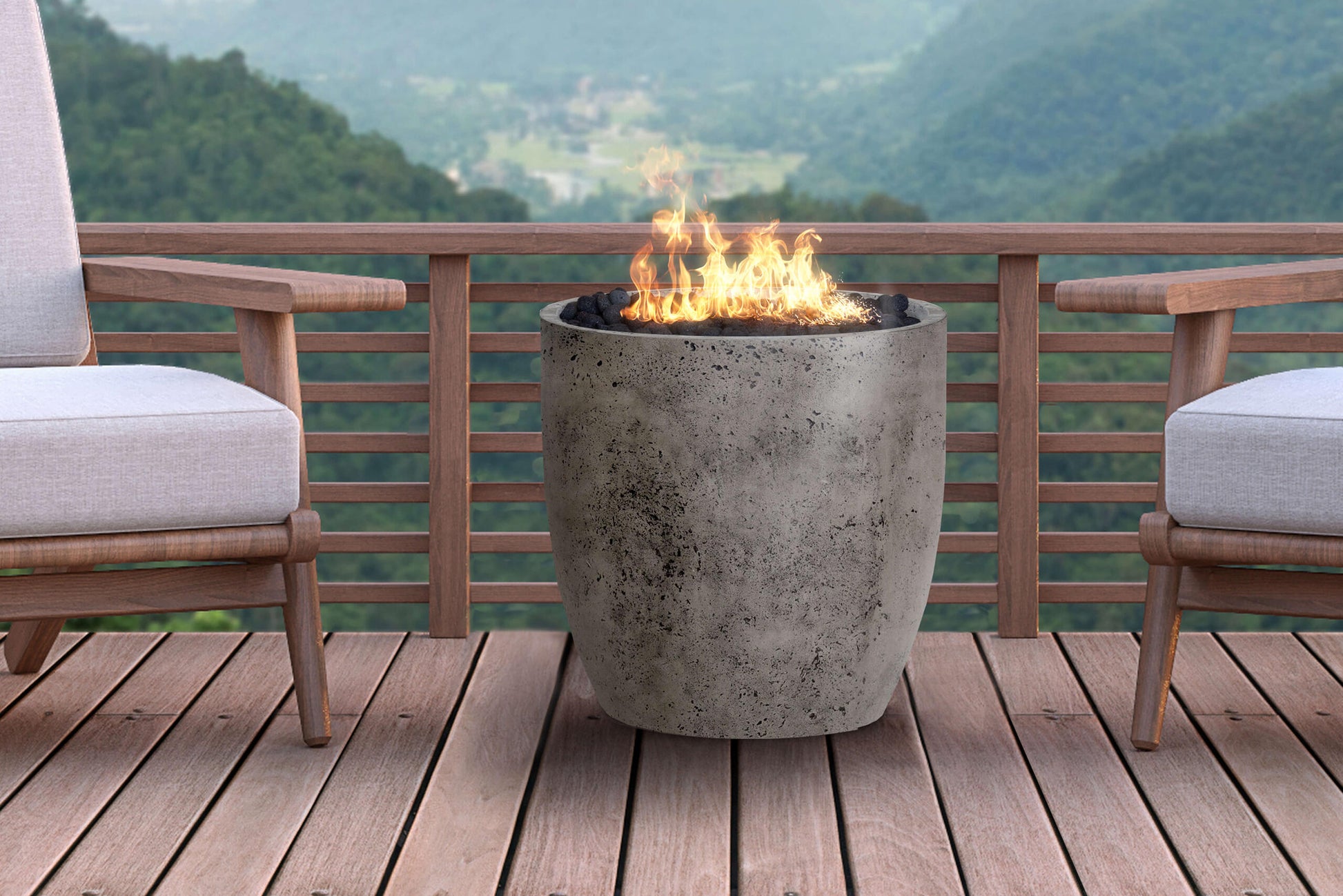 Xo Appliance XOFPOT24GR Fire Pot 24" Natural Gas Fired Gfrc - Gray