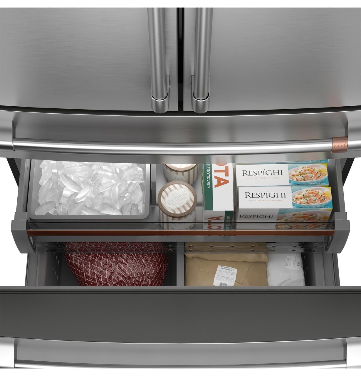 Cafe CGE29DP4TW2 Café&#8482; Energy Star® 28.7 Cu. Ft. Smart 4-Door French-Door Refrigerator With Dual-Dispense Autofill Pitcher