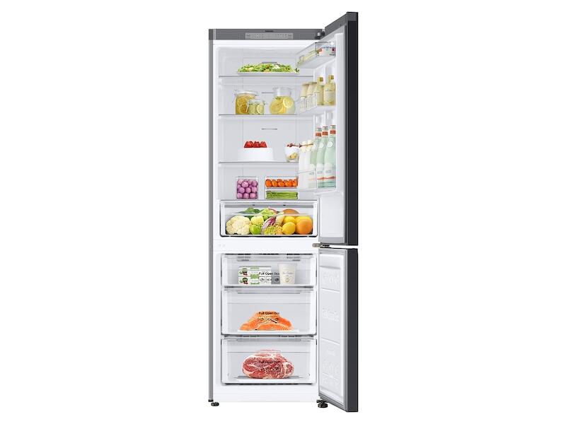Samsung RB12A300631 12.0 Cu. Ft. Bespoke Bottom Freezer Refrigerator With Customizable Colors And Flexible Design In Grey Glass