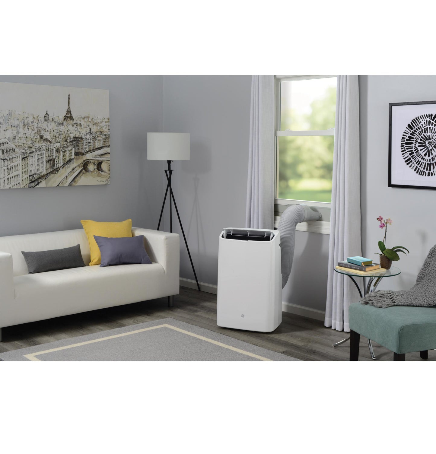 Ge Appliances APCD08JASW Ge® 8,500 Btu Portable Air Conditioner With Dehumifier And Remote, White