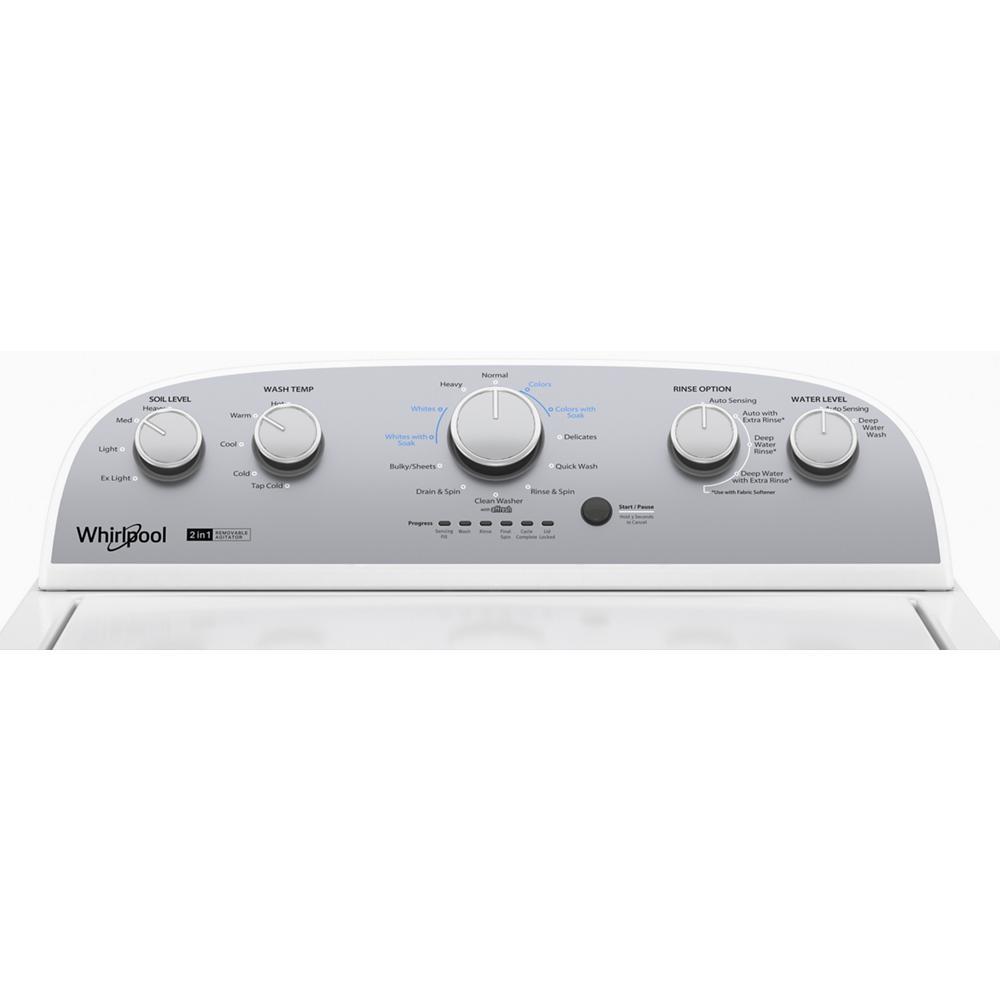 Whirlpool WTW4957PW 3.8-3.9 Cu. Ft. Whirlpool® Top Load Washer With Removable Agitator