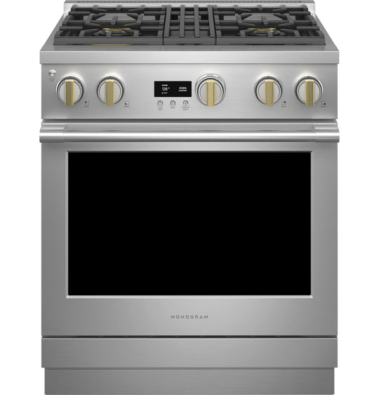 Monogram ZDP304NTSS Monogram 30" Dual-Fuel Professional Range With 4 Burners (Natural Gas)