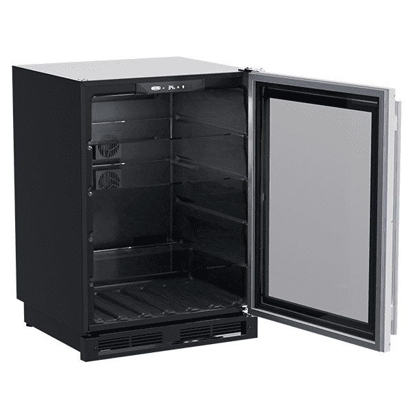 Marvel MLBV024SG01B 24-In Built-In High-Capacity Beverage Center With Door Style - Stainless Steel Frame Glass