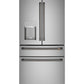 Cafe CXE22DP2PS1 Café™ Energy Star® 22.3 Cu. Ft. Smart Counter-Depth 4-Door French-Door Refrigerator