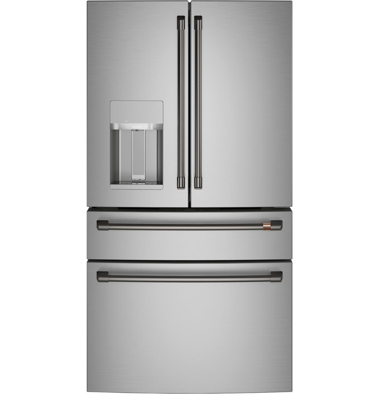 Cafe CXE22DP2PS1 Café&#8482; Energy Star® 22.3 Cu. Ft. Smart Counter-Depth 4-Door French-Door Refrigerator