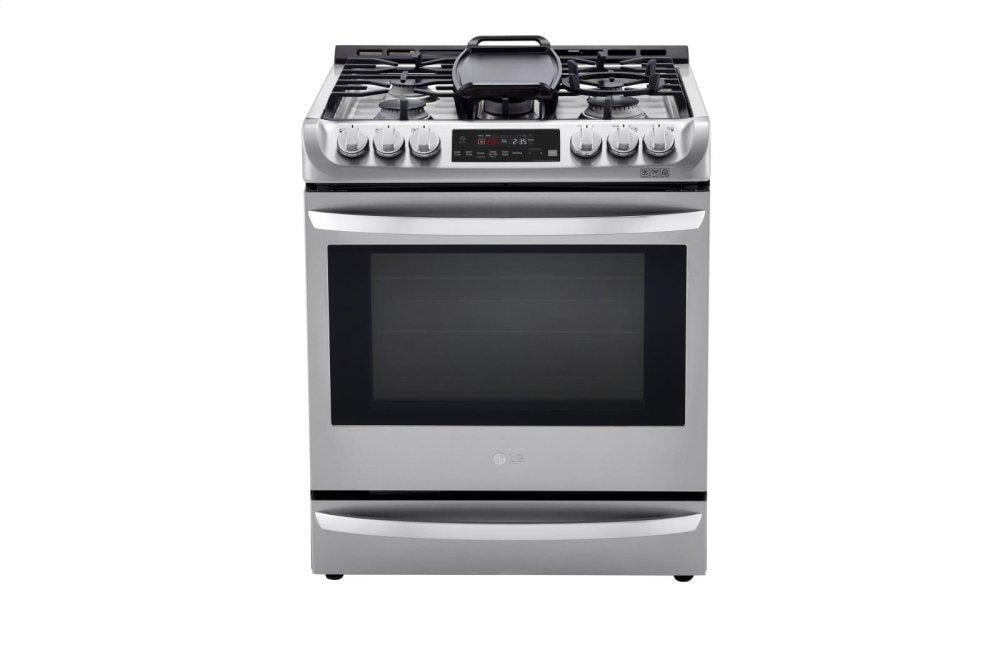 Lg LSD4913ST 6.3 Cu. Ft. Smart Wi-Fi Enabled Dual Fuel Slide-In Range With Probake Convection® And Easyclean®