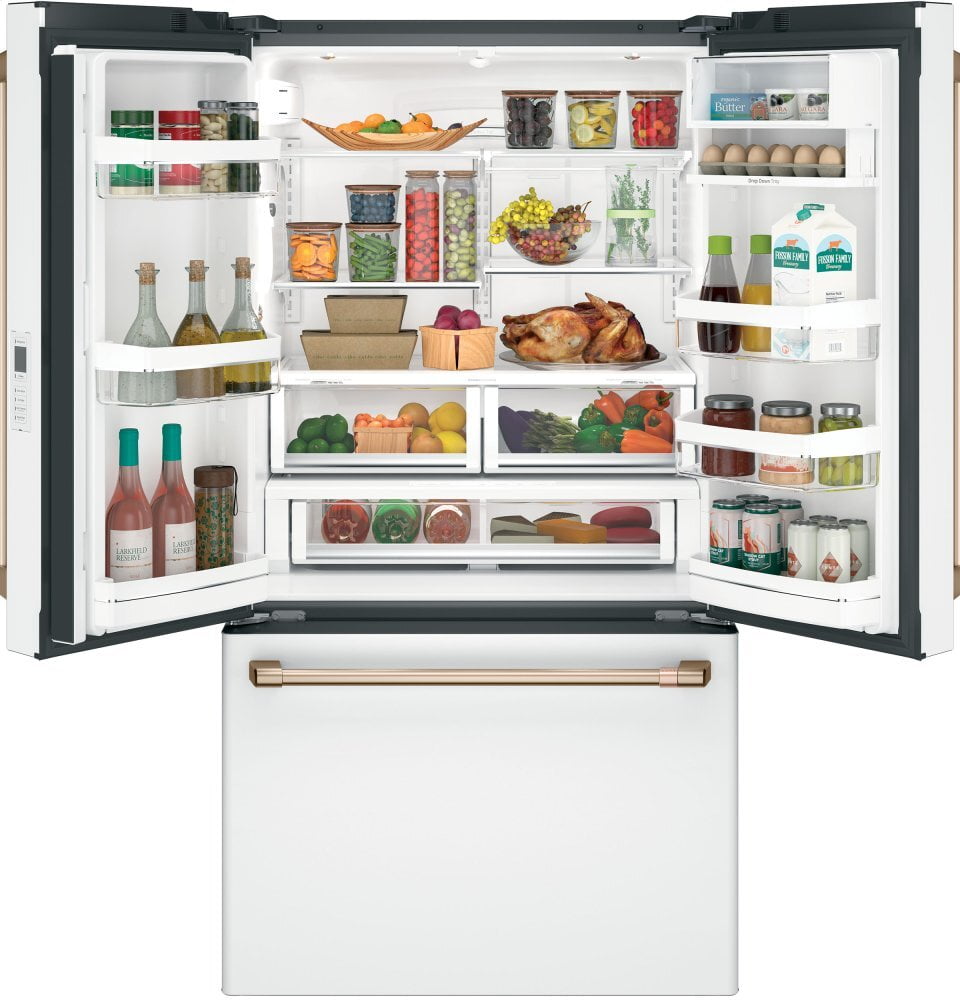 Cafe CWE23SP4MW2 Café Energy Star® 23.1 Cu. Ft. Smart Counter-Depth French-Door Refrigerator