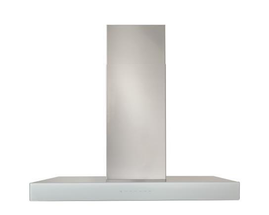 Best Range Hoods WCB3I30SBW Ispira 30-In. 650 Maxcfm Stainless Steel Chimney Range Hood With Purled™ Light System And White Glass