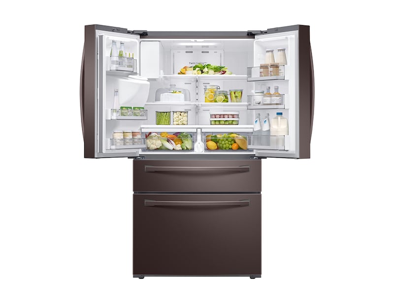 Samsung RF28R7201DT 28 Cu. Ft. 4-Door French Door Refrigerator With Flexzone&#8482; Drawer In Tuscan Stainless Steel