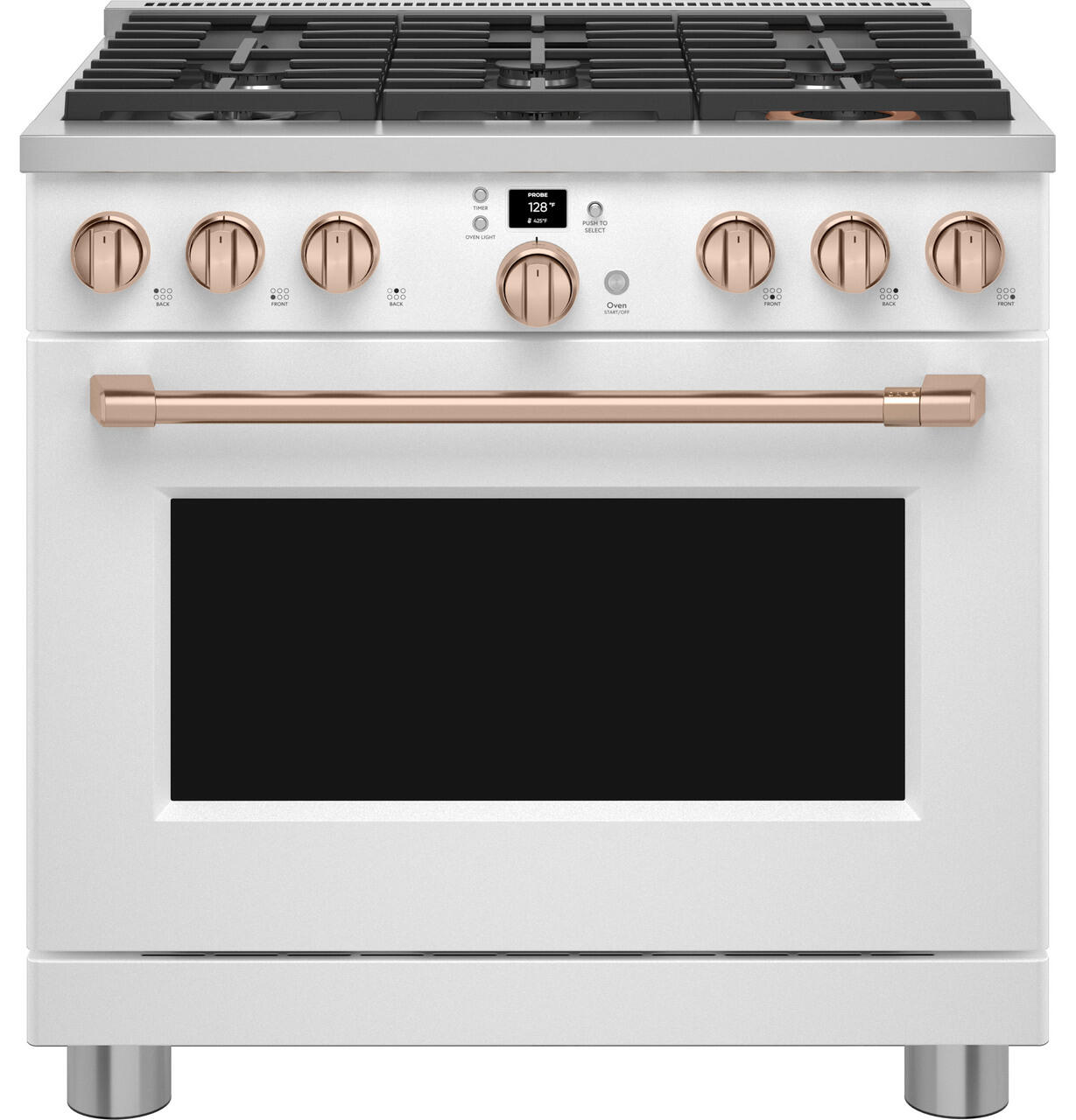 Cafe CGY366P4TW2 Café&#8482; 36" Smart All-Gas Commercial-Style Range With 6 Burners (Natural Gas)