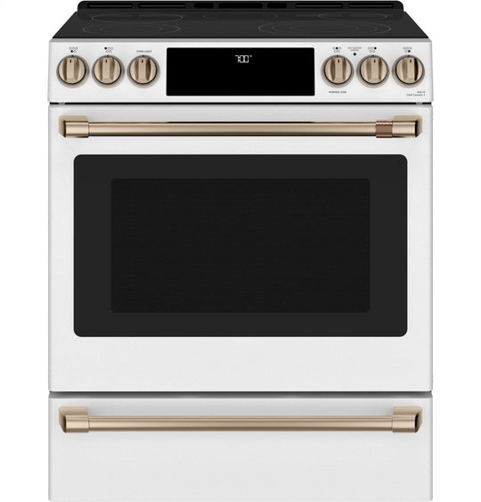 Cafe CES700P4MW2 Café 30" Smart Slide-In, Front-Control, Radiant And Convection Range