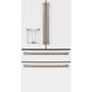 Cafe CXE22DP4PW2 Café™ Energy Star® 22.3 Cu. Ft. Smart Counter-Depth 4-Door French-Door Refrigerator