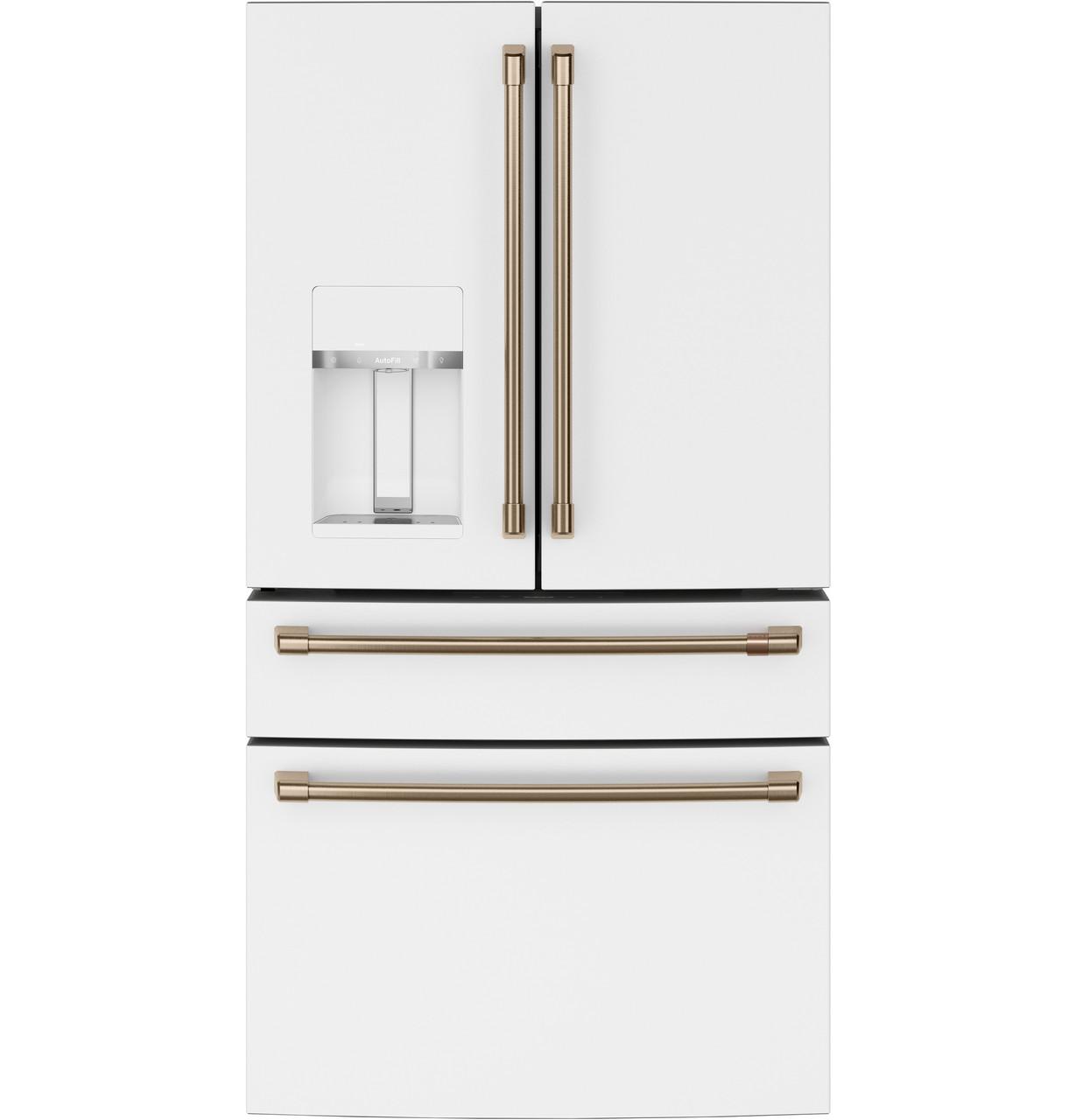 Cafe CXE22DP4PW2 Café&#8482; Energy Star® 22.3 Cu. Ft. Smart Counter-Depth 4-Door French-Door Refrigerator