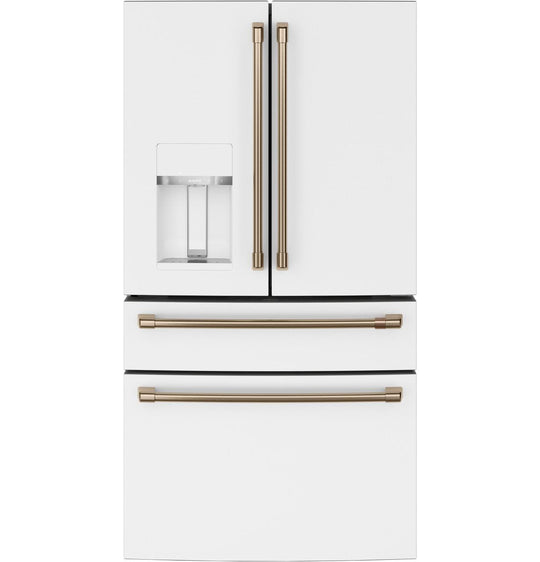 Cafe CXE22DP4PW2 Café™ Energy Star® 22.3 Cu. Ft. Smart Counter-Depth 4-Door French-Door Refrigerator