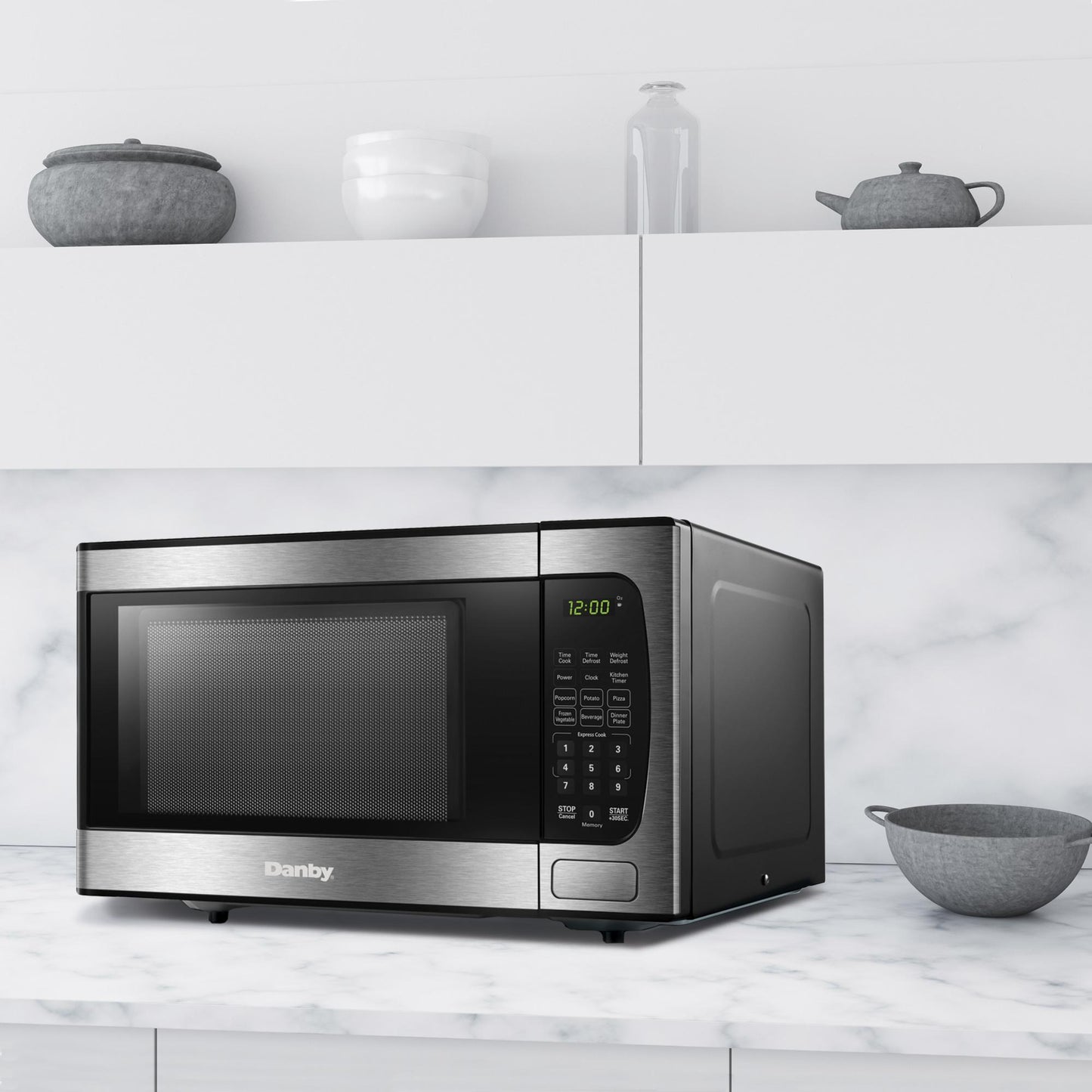 Danby DBMW0924BBS Danby 0.9 Cu Ft. Stainless Steel Microwave With Convenience Cooking Controls