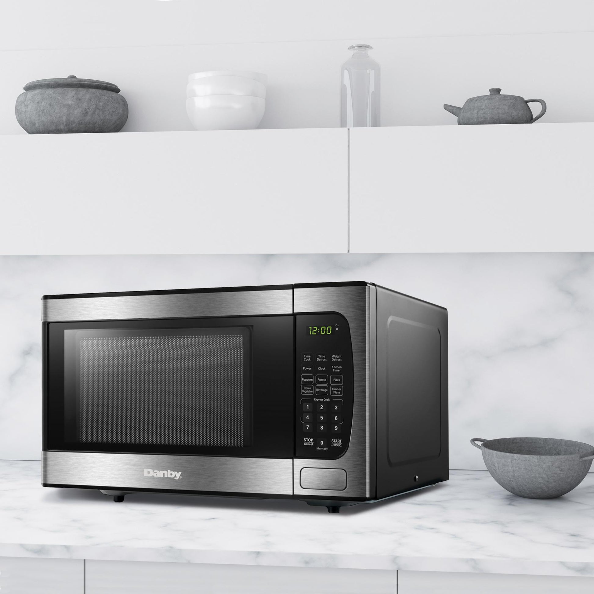 Danby DBMW0924BBS Danby 0.9 Cu Ft. Stainless Steel Microwave With Convenience Cooking Controls
