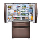 Samsung RF22R7351DT 22 Cu. Ft. Food Showcase Counter Depth 4-Door French Door Refrigerator In Tuscan Stainless Steel
