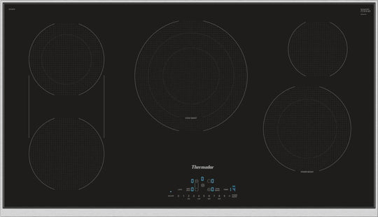 Thermador CET366TB 36-Inch Masterpiece® Touch Control Electric Cooktop, Black, Framed