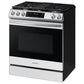 Samsung NX60CB831512 Bespoke 6.0 Cu. Ft. Smart Slide-In Gas Range With Air Fry & Convection In White Glass