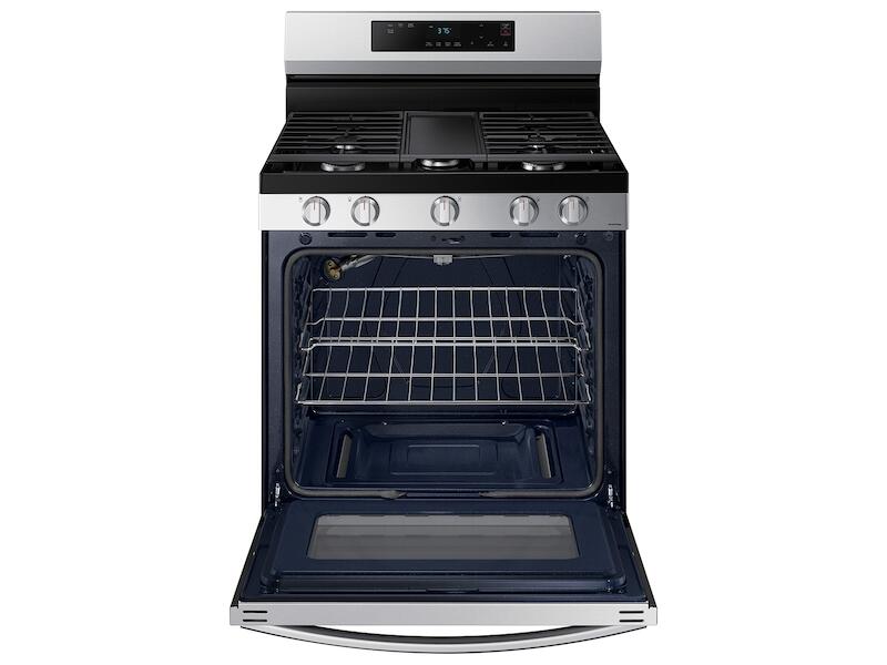 Samsung NX60A6111SS 6.0 Cu. Ft. Smart Freestanding Gas Range With Integrated Griddle In Stainless Steel