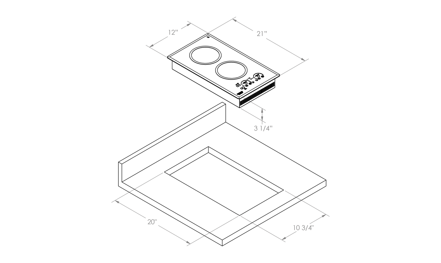 Kenyon B41775T30 Lite-Touch Q® Cortez 2 Burner