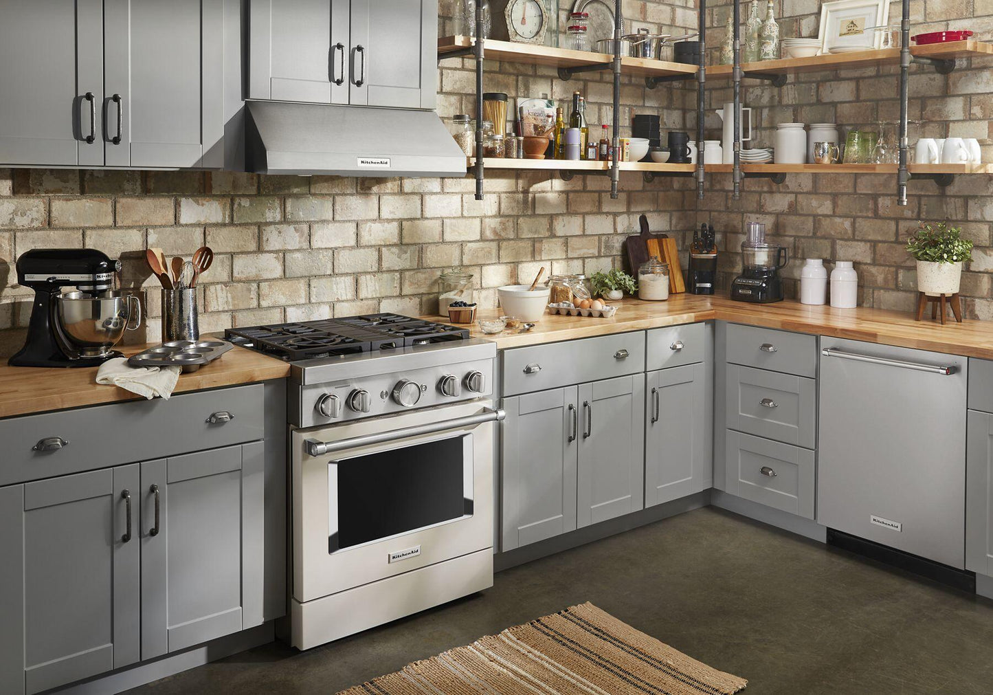 Kitchenaid KFDC500JMH Kitchenaid® 30'' Smart Commercial-Style Dual Fuel Range With 4 Burners - Milkshake