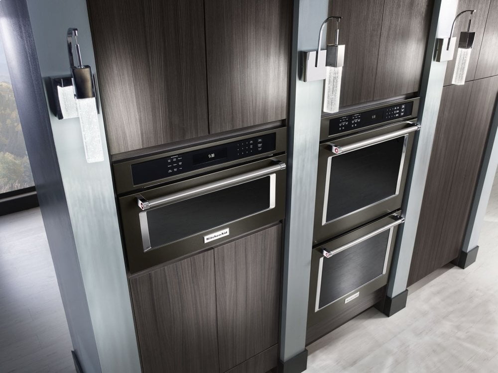 Kitchenaid KMBP100EBS 30" Built In Microwave Oven With Convection Cooking - Black Stainless Steel With Printshield™ Finish