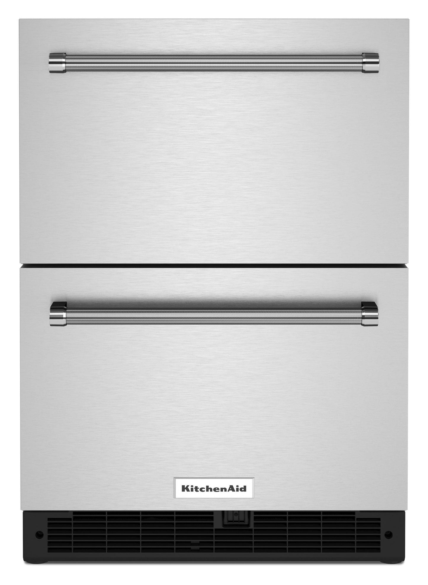 Kitchenaid KUDR204KSB 24" Stainless Steel Undercounter Double-Drawer Refrigerator - Black Cabinet/Stainless Doors