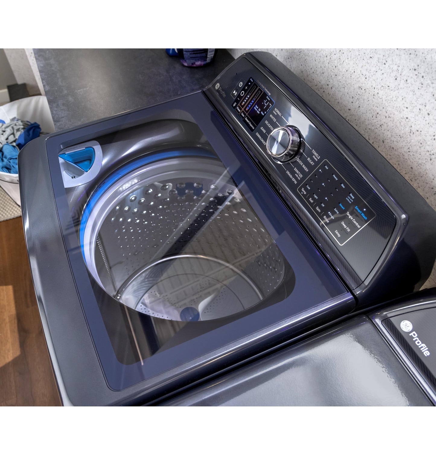 Ge Appliances PTW900BPTDG Ge Profile™ 5.4 Cu. Ft. Capacity Washer With Smarter Wash Technology And Flexdispense™