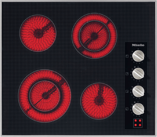 Miele KM5621208V Km 5621 208V - Electric Cooktop With Four Cooking Zones And Direct Rotary Dial Controls For Maximum Convenience.