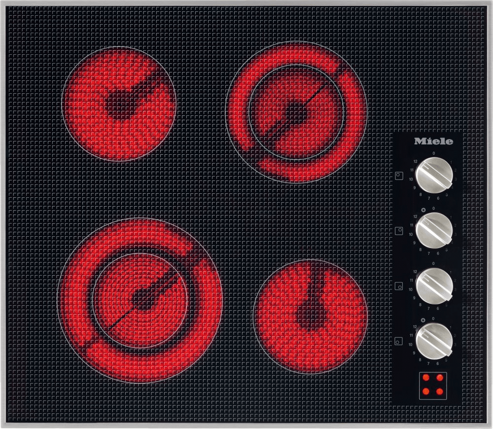 Miele KM5621240VSTAINLESSSTEEL Km 5621 240V - Electric Cooktop With Four Cooking Zones And Direct Rotary Dial Controls For Maximum Convenience.