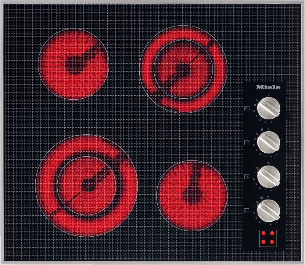 Miele KM5621240V Km 5621 240V - Electric Cooktop With Four Cooking Zones And Direct Rotary Dial Controls For Maximum Convenience.