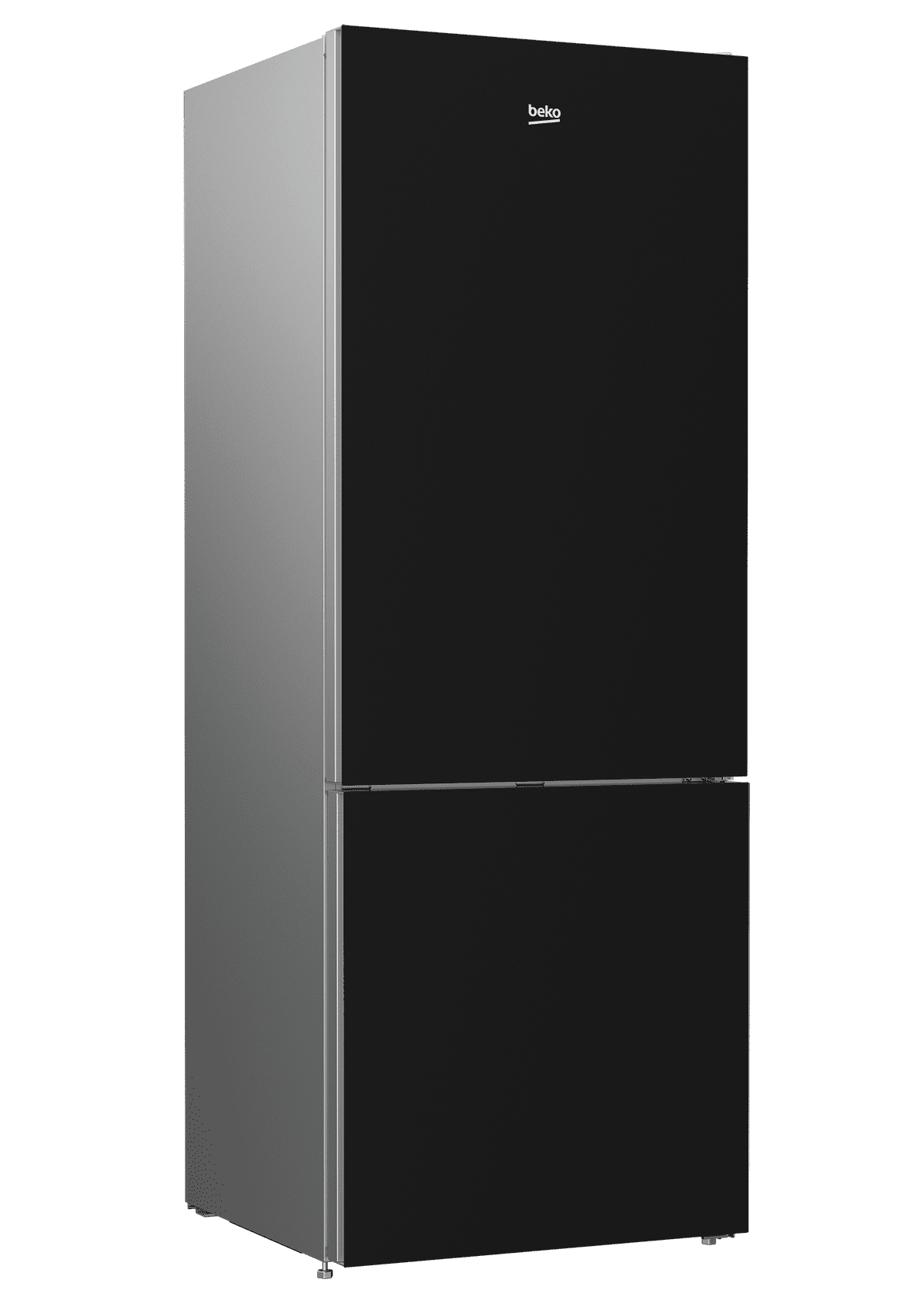 Beko BFBF2715GSIM 27" Freezer Bottom Black Glass Refrigerator With Auto Ice Maker