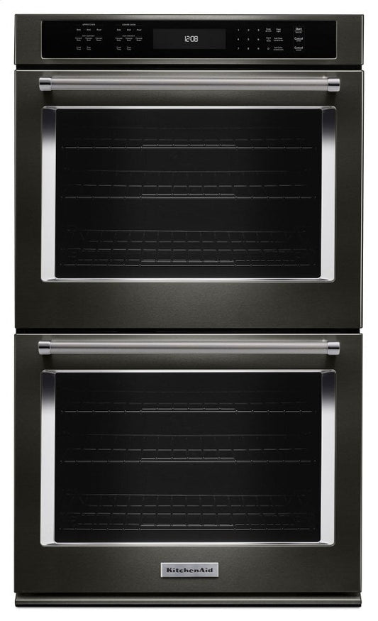 Kitchenaid KODE507EBS 27" Double Wall Oven With Even-Heat™ True Convection - Black Stainless Steel With Printshield™ Finish