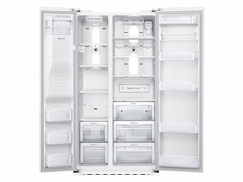 Samsung RS22HDHPNWW 22 Cu. Ft. Counter Depth Side-By-Side Refrigerator In White