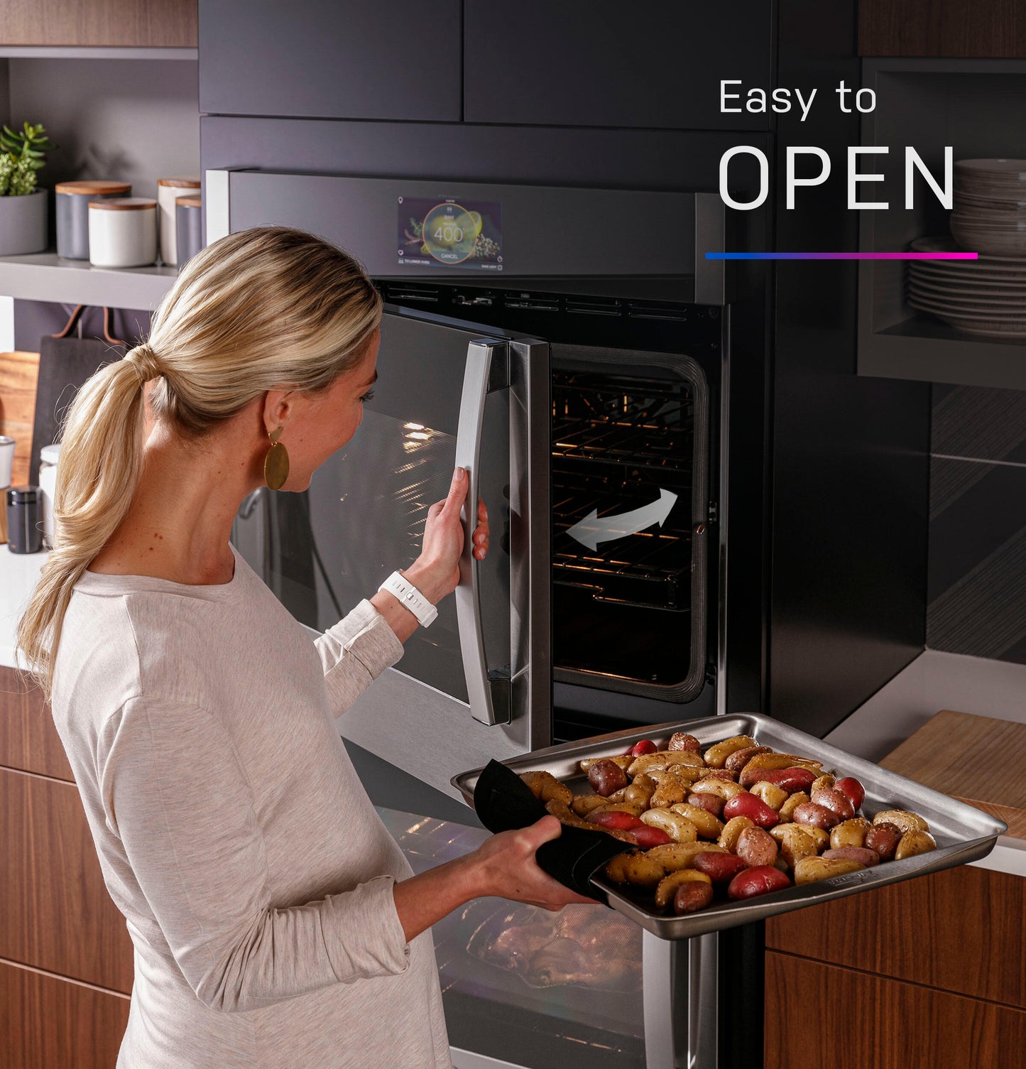Ge Appliances PTD700LSNSS Ge Profile™ 30" Smart Built-In Convection Double Wall Oven With Left-Hand Side-Swing Doors