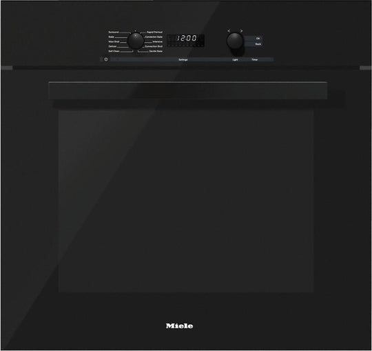 Miele H6280BPBK H 6280 Bp 30 Inch Convection Oven With Self Clean For Easy Cleaning.- Obsidian Black