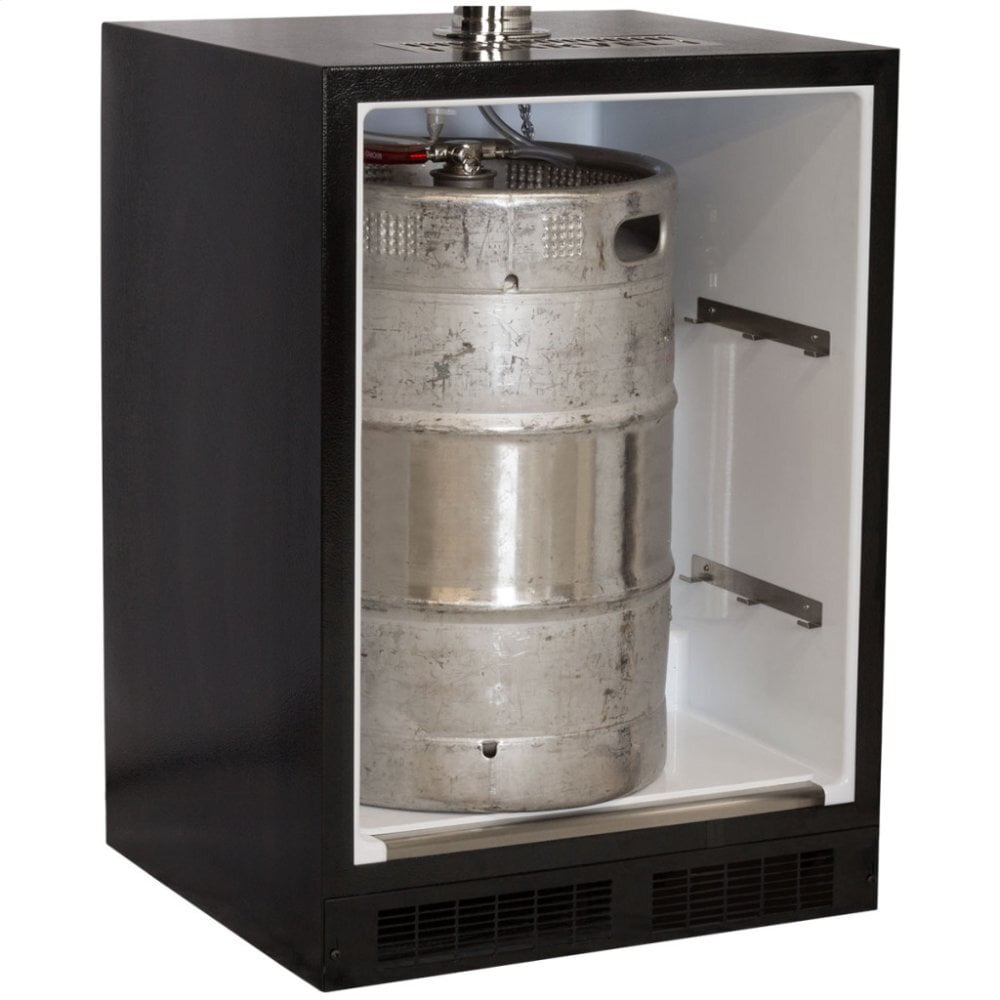 Marvel ML24BTP3LP Marvel Built-In Indoor Twin Tap Beer Dispenser - Solid Panel Overlay Ready Door - Integrated Left Hinge