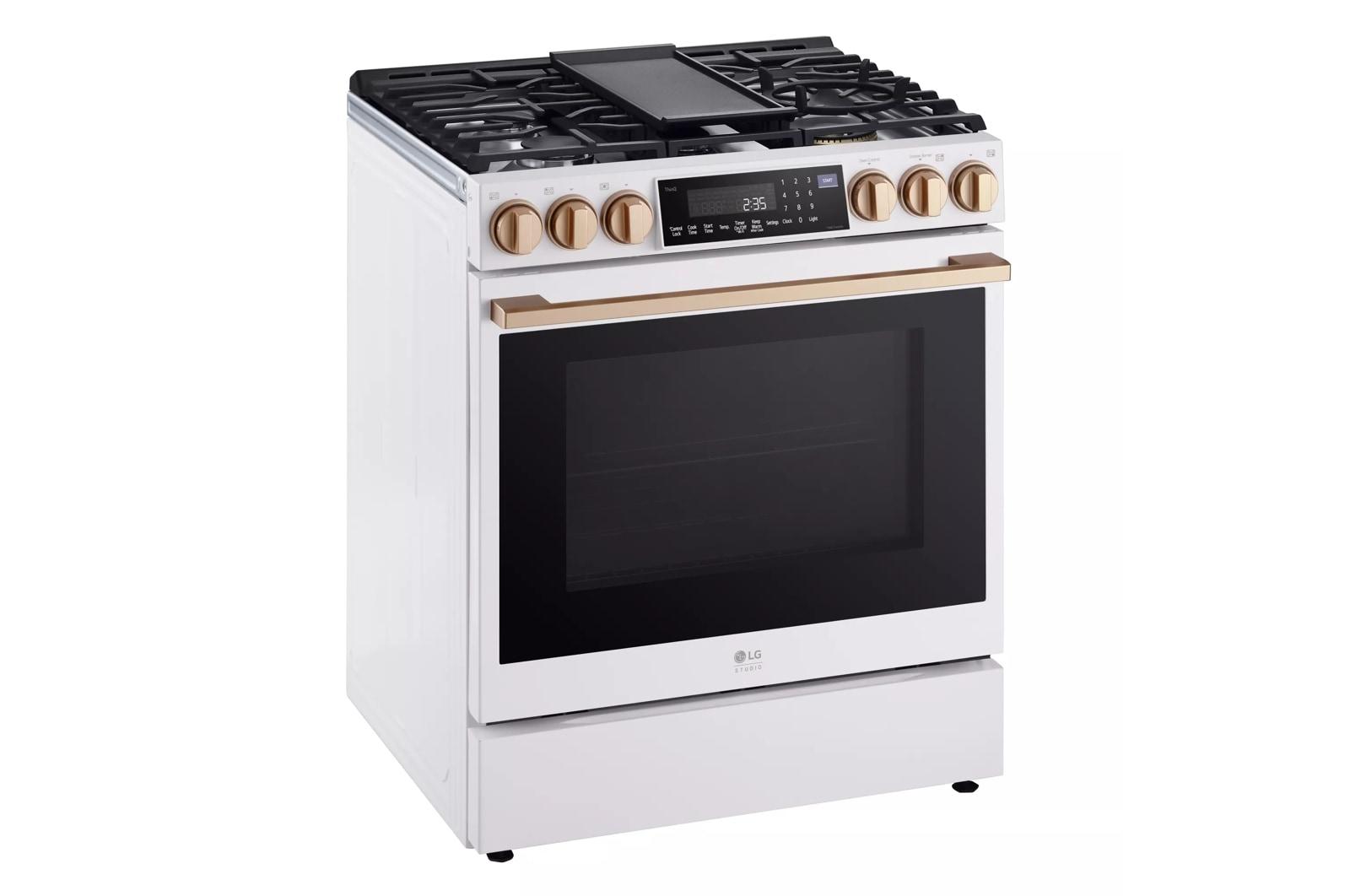 Lg LSGS6338N Lg Studio 6.3 Cu. Ft. Instaview® Gas Slide-In Range With Probake Convection® And Air Fry