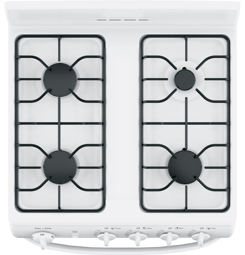 Hotpoint RGAS300DMWW Hotpoint® 24" Front-Control Free-Standing Gas Range With Large Window