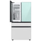 Samsung RF23BB86004M Bespoke 4-Door French Door Refrigerator (23 Cu. Ft.) With Beverage Center™ In Morning Blue Glass Top Panels And White Glass Middle And Bottom Panels