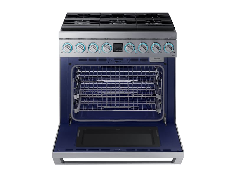 Samsung NY36R9966PS 6.3 Cu. Ft. 36" Chef Collection Professional Dual Fuel Range In Stainless Steel