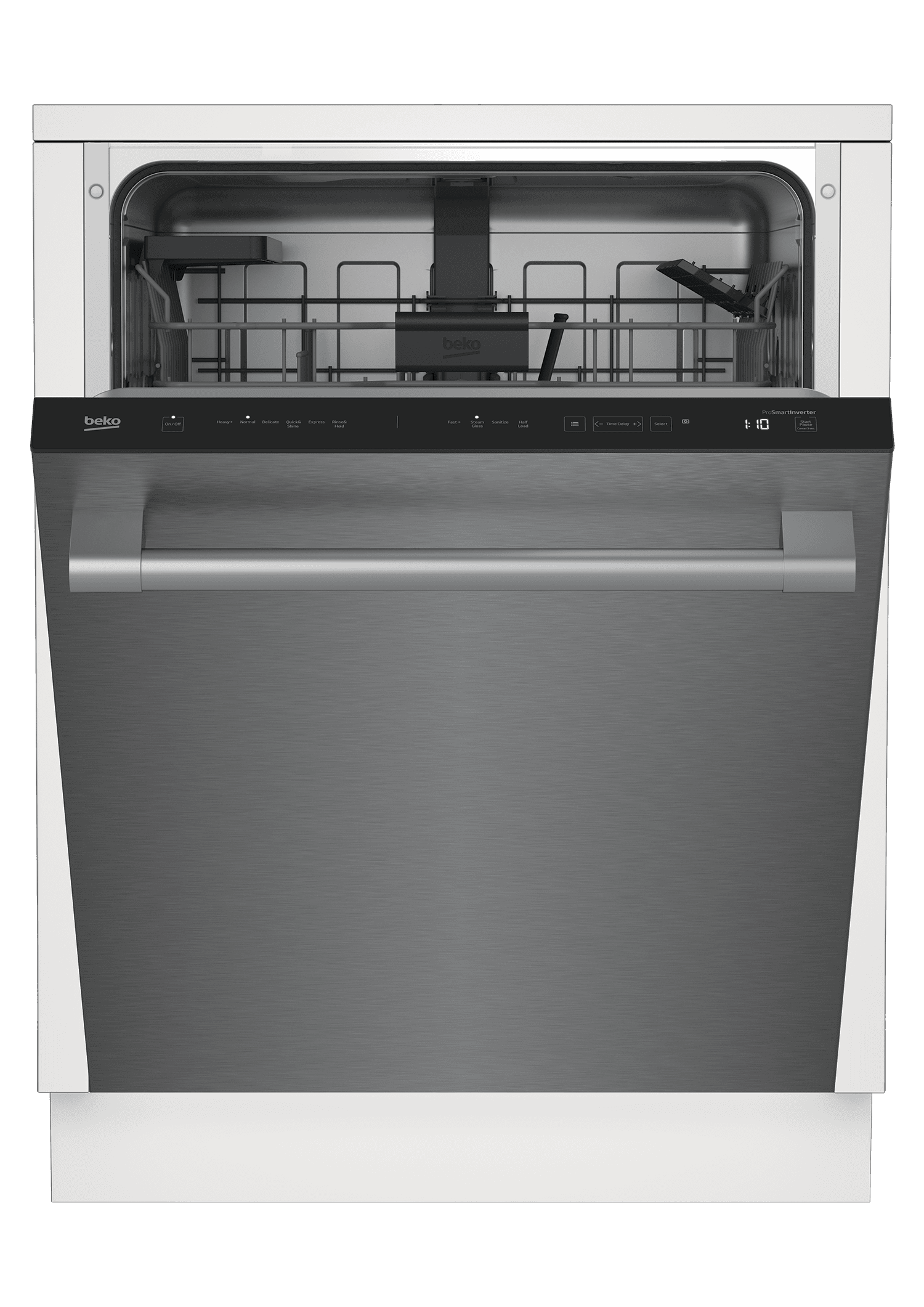 Beko DDT36430X Tall Tub Stainless Dishwasher, 14 Place Settings, 45 Dba, Top Control