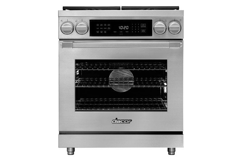 Dacor HDPR30SNGH 30" Dual Fuel Pro Range, Silver Stainless Steel, Natural Gas/High Alttitude