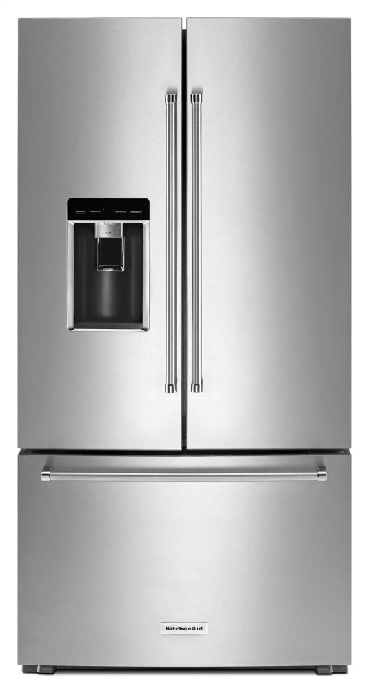 Kitchenaid KRFC704FPS 23.8 Cu. Ft. 36" Counter-Depth French Door Platinum Interior Refrigerator With Printshield™ Finish - Stainless Steel With Printshield™ Finish